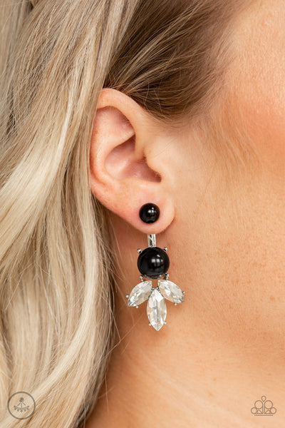 Paparazzi Extra Elite - Black Earrings