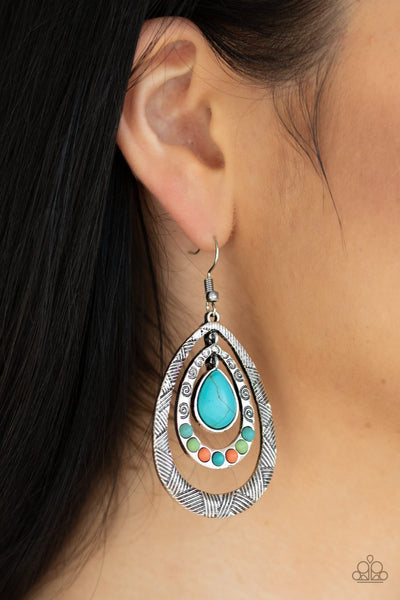 Paparazzi Terra Teardrops - Multi Earrings