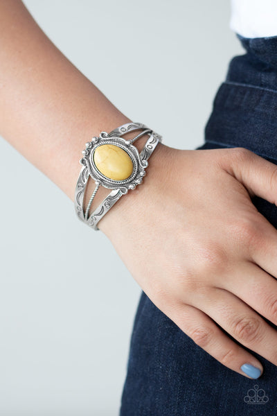 Paparazzi Very TERRA-torial - Yellow Bracelet