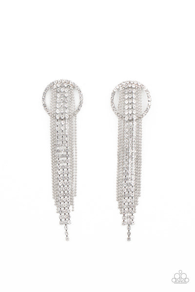 Paparazzi Dazzle by Default - White Earrings