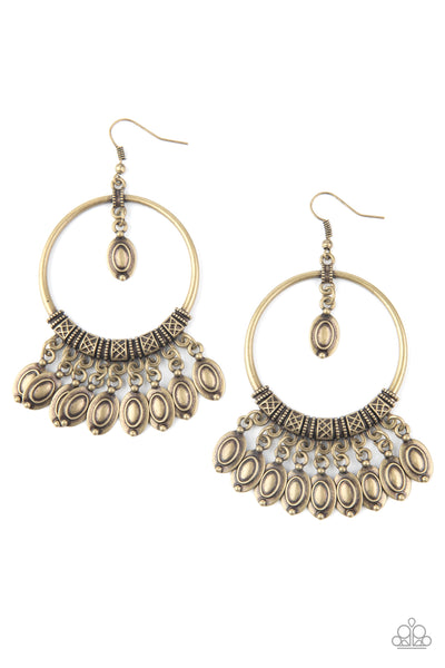 Paparazzi Metallic Harmony - Brass Earrings
