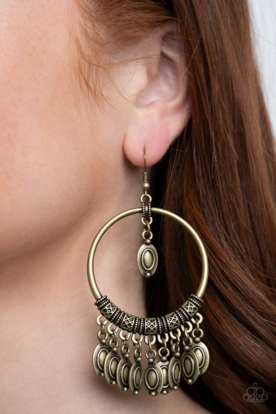 Paparazzi Metallic Harmony - Brass Earrings