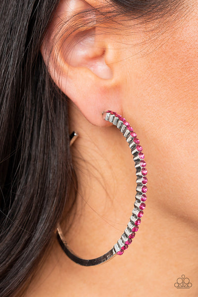 Paparazzi Making Rounds - Pink Earrings
