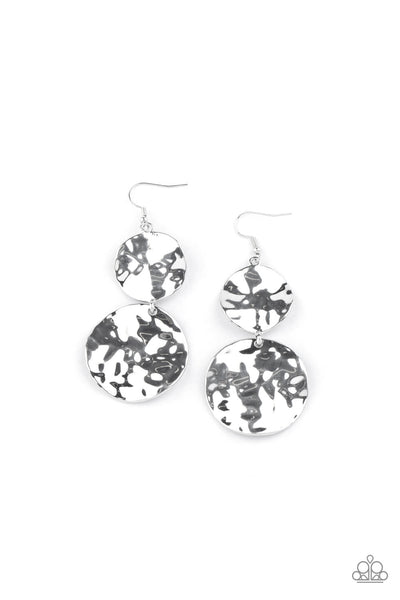 Paparazzi HARDWARE-Headed - Silver Earrings