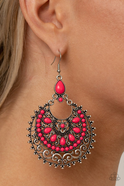 Paparazzi Laguna Leisure - Pink Earrings