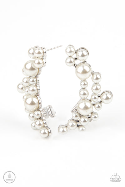 Paparazzi Metro Makeover - White Earrings