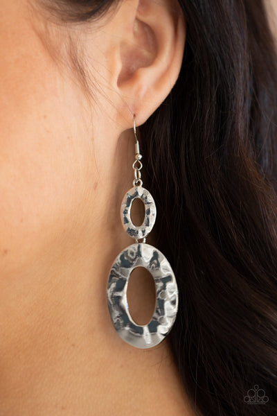 Paparazzi Bring On The Basics - Silver Earrings