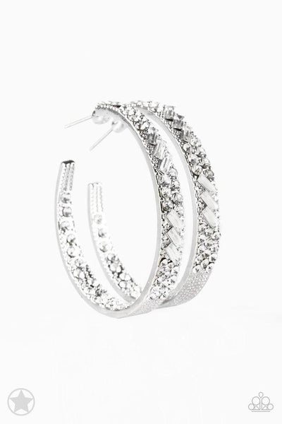 Paparazzi GLITZY By Association - White Earrings