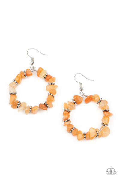Paparazzi Going for Grounded - Orange Earrings
