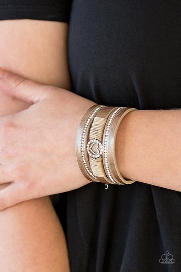Paparazzi It Takes Heart - Brown Bracelet
