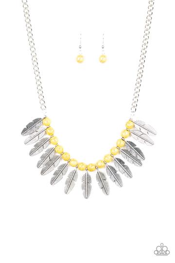 Paparazzi Desert Plumes - Yellow