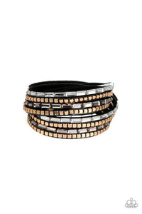 Paparazzi This Time With Attitude - Black Bracelet