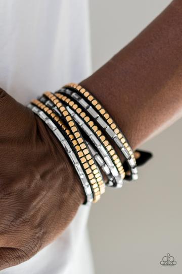 Paparazzi This Time With Attitude - Black Bracelet