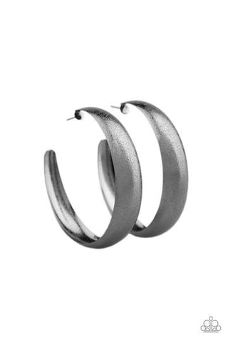 Paparazzi HOOPS! I Did It Again - Black Earrings