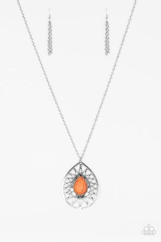 Paparazzi Summer Sunbeam - Orange Necklace