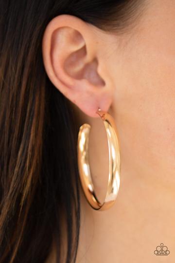 Paparazzi A Double Feature - Gold Earrings
