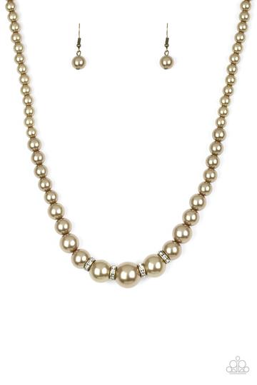Paparazzi Party Pearls - Brass