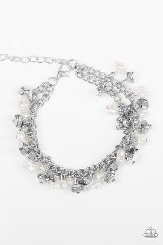 Paparazzi Seaside Social - White Bracelet