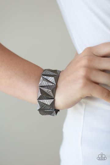 Paparazzi Metallic Geode - Black