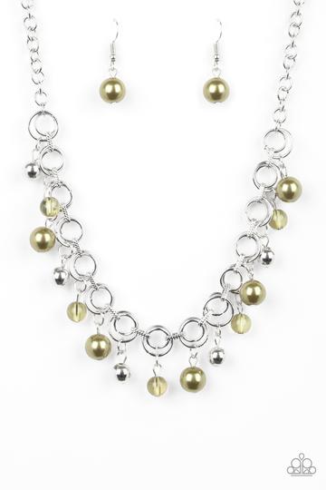Paparazzi Fiercely Fancy - Green Necklace
