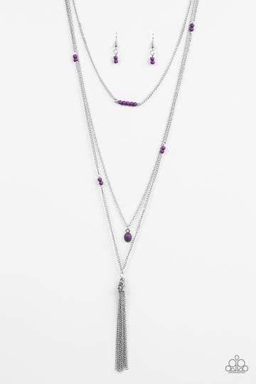 Paparazzi SANDSTONE Castles - Purple Necklace