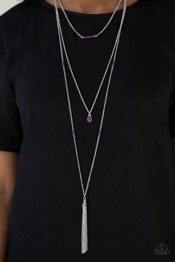 Paparazzi SANDSTONE Castles - Purple Necklace