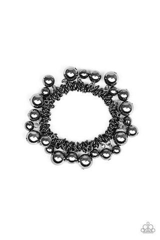 Paparazzi Ballroom Baller - Black Bracelet