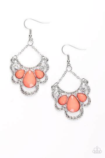 Paparazzi Caribbean Royalty - Orange Earrings