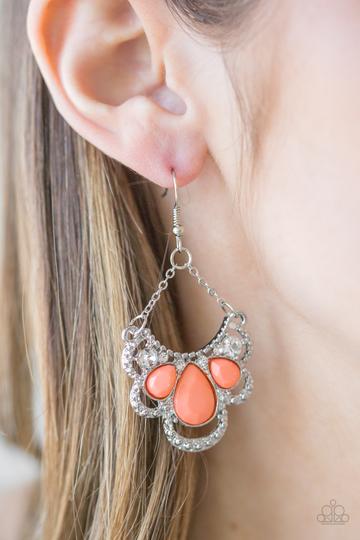 Paparazzi Caribbean Royalty - Orange Earrings