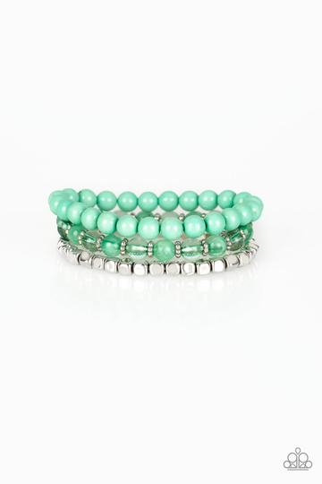 Paparazzi Globetrotter Glam - Green Bracelet