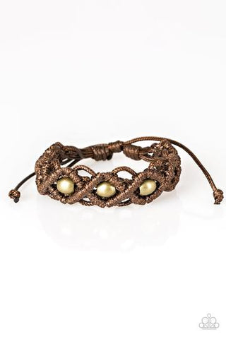 Paparazzi Nautical Navigator - Brown Bracelet
