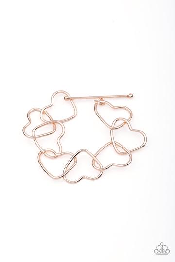 Paparazzi Take Heart - Rose Gold Bracelet