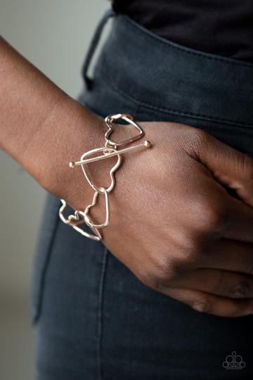 Paparazzi Take Heart - Rose Gold Bracelet
