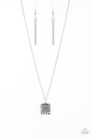 Paparazzi Back To Square One - Silver Necklace