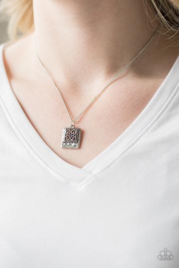 Paparazzi Back To Square One - Silver Necklace