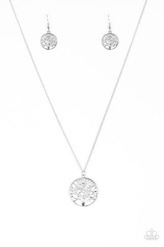 Paparazzi Save The Trees - Silver Necklace