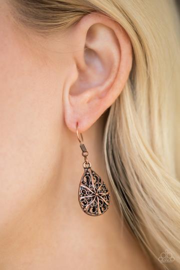 Paparazzi Western Wisteria - Copper Earrings