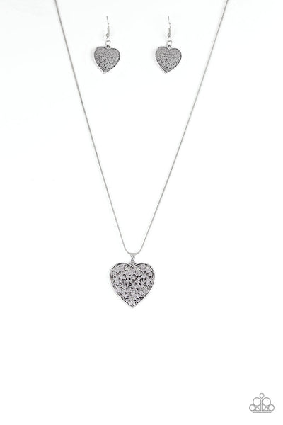 Paparazzi Look Into Your Heart - Silver Necklace