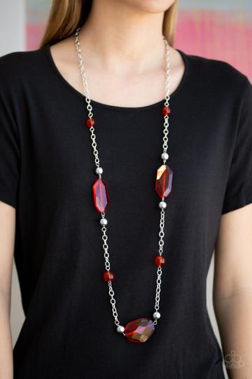 Paparazzi Crystal Charm - Red