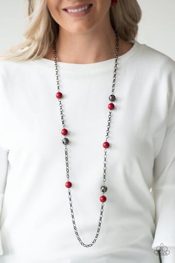 Paparazzi Fashion Fad - Red Necklace