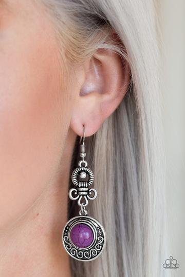 Paparazzi Southern Serenity - Purple Earrings