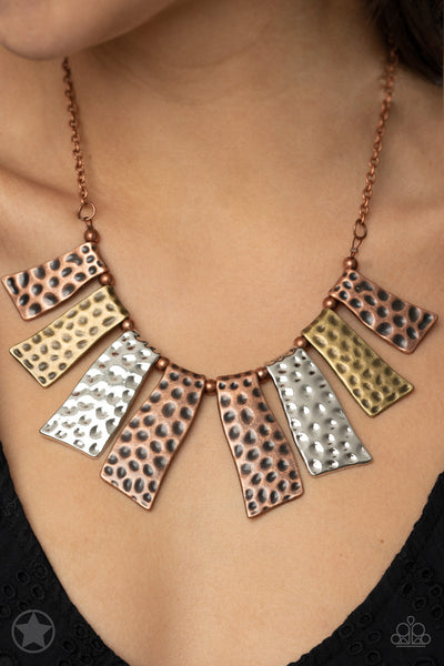 Paparazzi A Fan of the Tribe - Copper Necklace