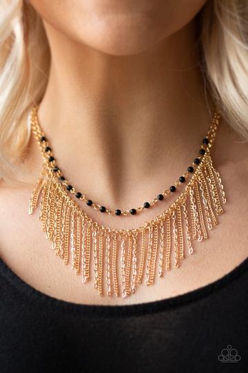 Paparazzi Fierce In Fringe - Gold