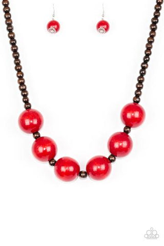 Paparazzi Oh My Miami - Red Necklace