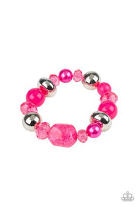 Paparazzi Ice Ice-Breaker - Pink Bracelet