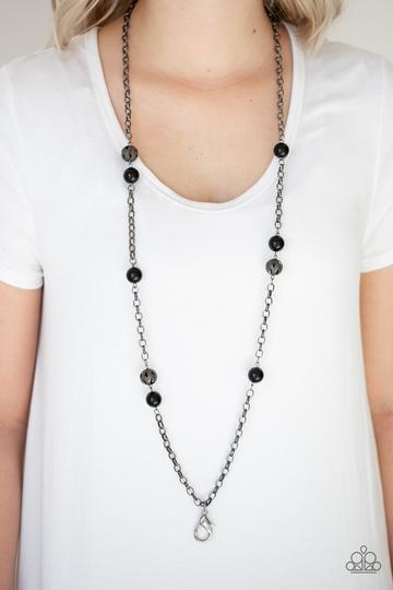 Paparazzi Fashion Fad- Black - Lanyard