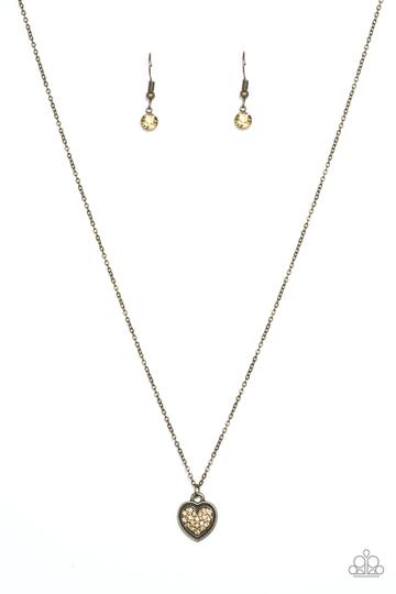 Paparazzi Fierce Flirt - Brass Necklace