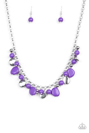 Paparazzi Flirtatiously Florida - Purple Necklace
