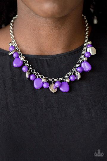 Paparazzi Flirtatiously Florida - Purple Necklace
