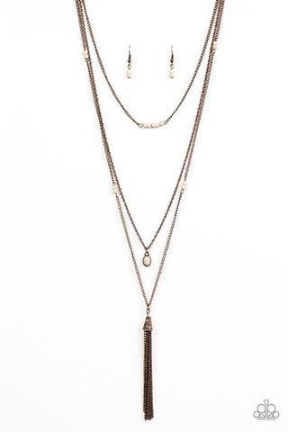 Paparazzi SANDSTONE Castles - Copper Necklace